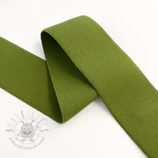 Slätt resårband 4 cm army