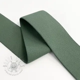 Slätt resårband 4 cm dark old green