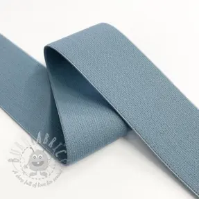 Slätt resårband 4 cm steel blue