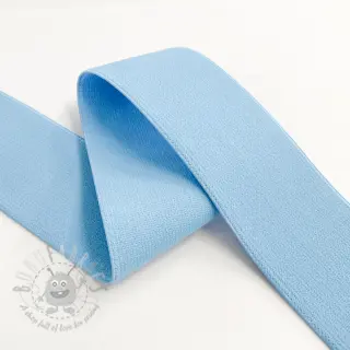 Slätt resårband 4 cm old blue