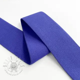 Slätt resårband 4 cm cobalt