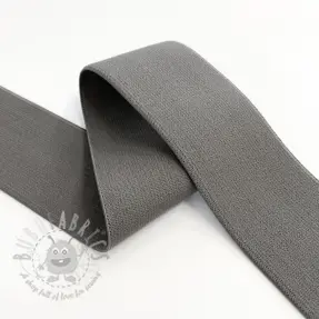 Slätt resårband 4 cm dark taupe
