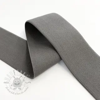 Slätt resårband 4 cm dark taupe