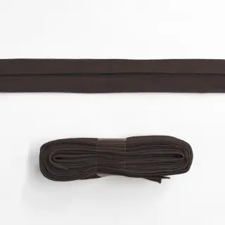 Lemovací prúžok bavlna - 3 m dark mocha