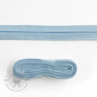 Kantremsa bomull 3 m light blue