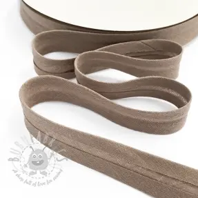 Kantremsa dubbelgasväv taupe