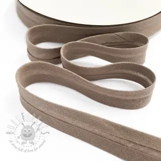 Kantremsa dubbelgasväv taupe
