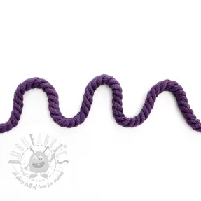 Bomullssnöre tvinnad 8 mm purple