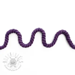 Bomullssnöre tvinnad 8 mm purple