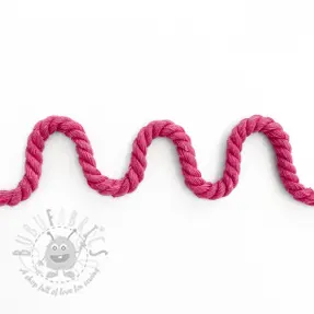 Bomullssnöre tvinnad 8 mm fuchsia