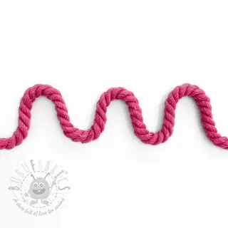 Bomullssnöre tvinnad 8 mm fuchsia