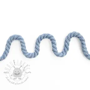 Bomullssnöre tvinnad 8 mm light blue