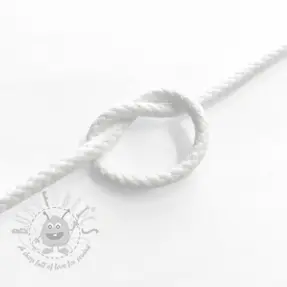 Bomullssnöre 5 mm white