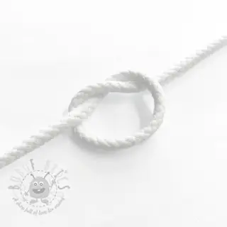 Bomullssnöre 5 mm white