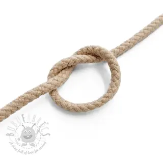 Bomullssnöre 5 mm sand