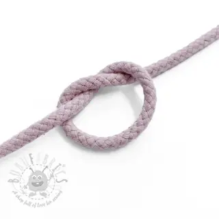 Bomullssnöre 5 mm washed pink