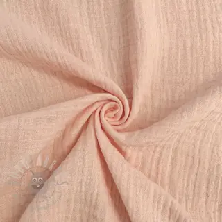 Dubbelgasväv/muslin light salmon ORGANIC