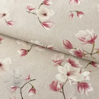 Dekorationstyg Linenlook Floral magnolia bloom
