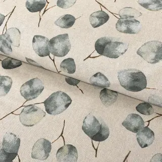 Dekoračná látka Linenlook Eucalyptus watercolour branch
