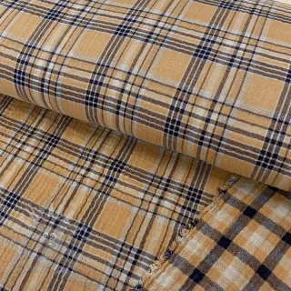 Dubbelgasväv/muslin Double sided CHECKS multicolour brown