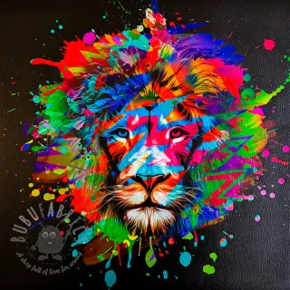 Konstläder KARIA Lion splash PANEL