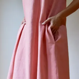 Förtvättat lin old rose