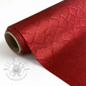 Konstläder SNAKE rouge metal