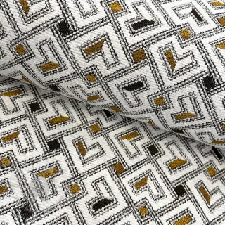 Dekorationstyg jacquard Pagne allover jaune