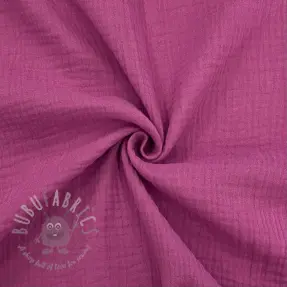 Dubbelgasväv/muslin cerise ORGANIC