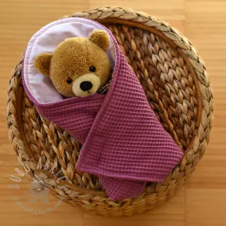 Bomull med vaffelbindning mauve