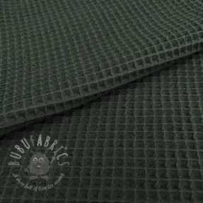 Bomull med vaffelbindning army green