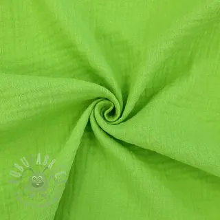 Dubbelgasväv/muslin NEON LIME ORGANIC