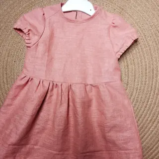 Förtvättat lin old rose