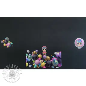Sweatshirttyg Doll black PANEL digital print 2:a sortering