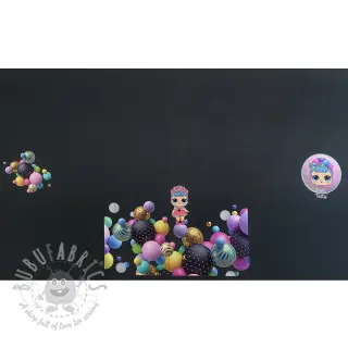 Sweatshirttyg Doll black PANEL digital print 2:a sortering