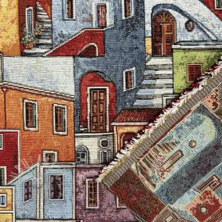 Dekorationstyg GOBELIN PREMIUM Happy colourful village