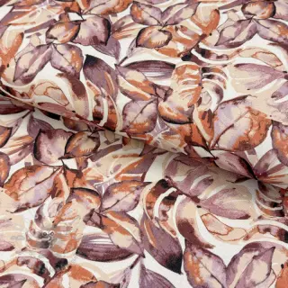 Dekorationstyg Colourable leaves purple digital print