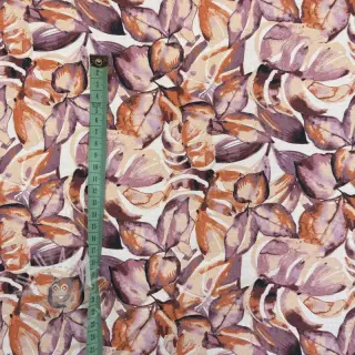 Dekorationstyg Colourable leaves purple digital print