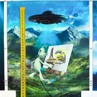 Dekorationstyg KIDS BACKPACK Alien my friend PANEL