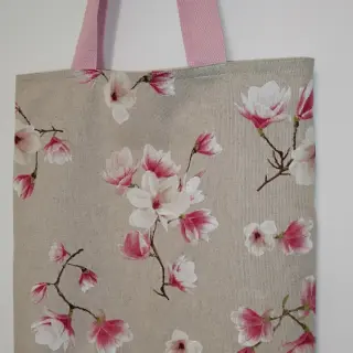Dekorationstyg Linenlook Floral magnolia bloom