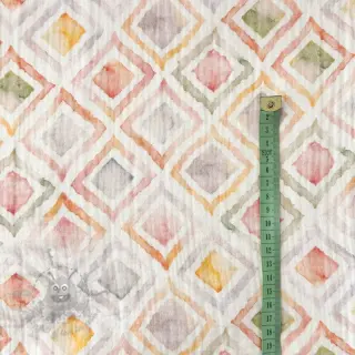 Dubbelgasväv/muslin Geo watercolour mauve digital print