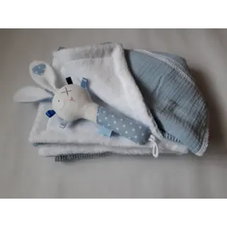 Bavlna s vaflovou väzbou light blue