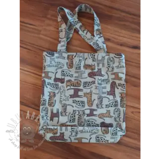Dekorationstyg Linenlook Cat wildlife art