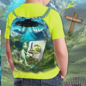 Dekorationstyg KIDS BACKPACK Alien my friend PANEL