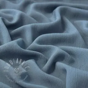 Viskos med lin CRINCLE blue shadow