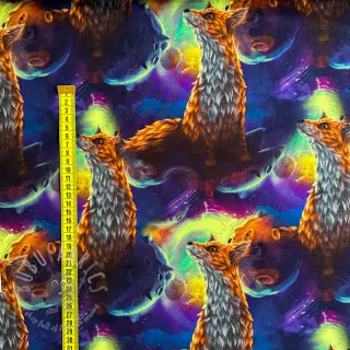 Sweatshirttyg Fantasy fox digital print