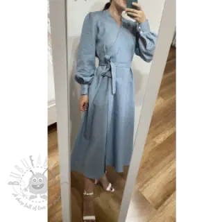 Förtvättat lin 170 g blue