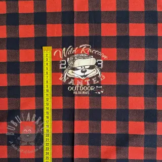 Sweatshirttyg Redwood red PANEL digital print