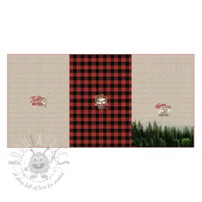 Sweatshirttyg Redwood red PANEL digital print