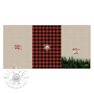 Sweatshirttyg Redwood red PANEL digital print